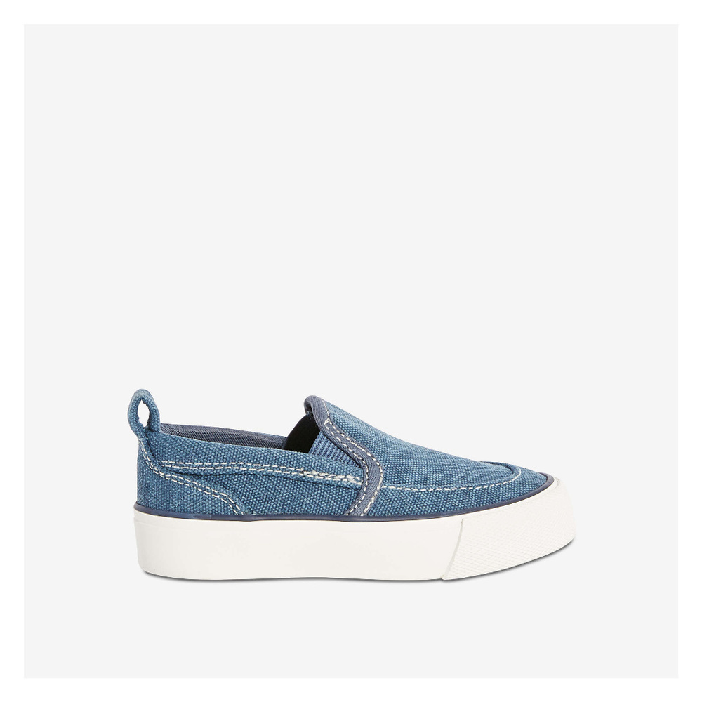 NWT Joe Fresh Boys Blue Denim Slip On Sneakers - Picture 2 of 8